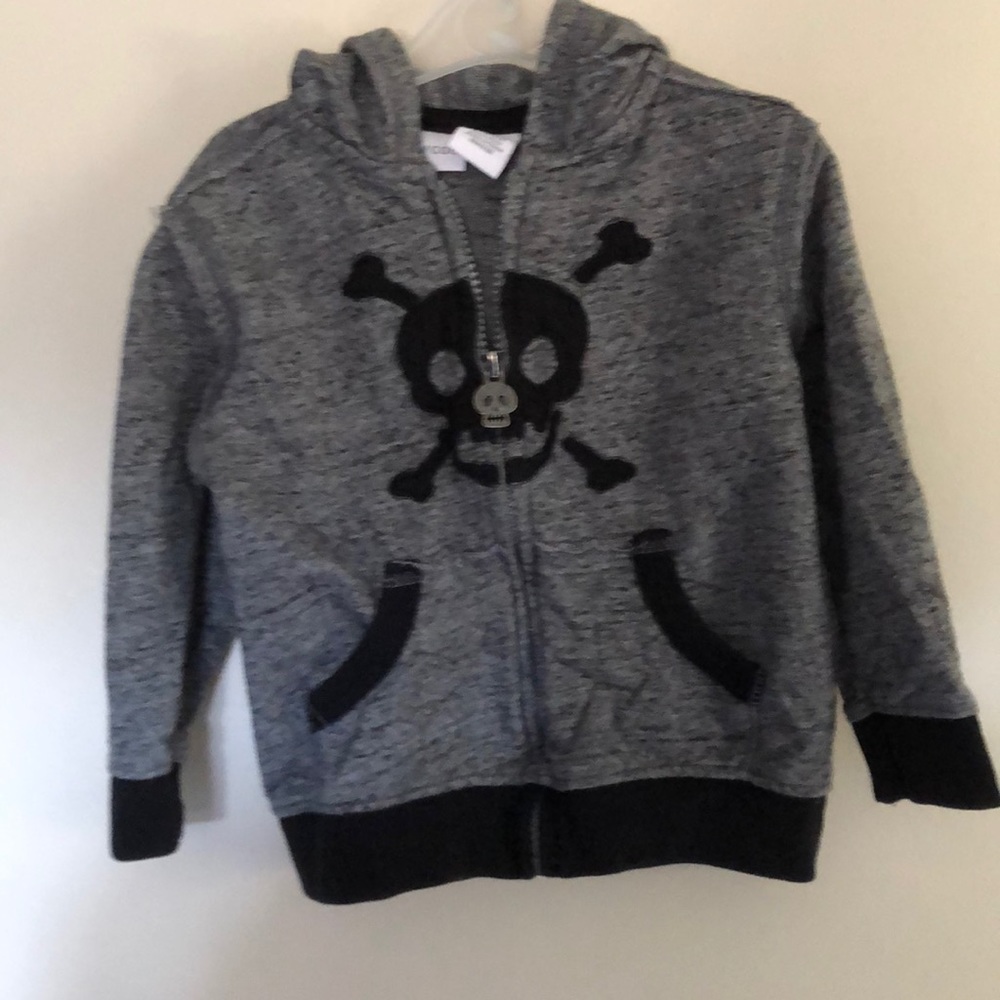 18m Gray and black zip up hoodie